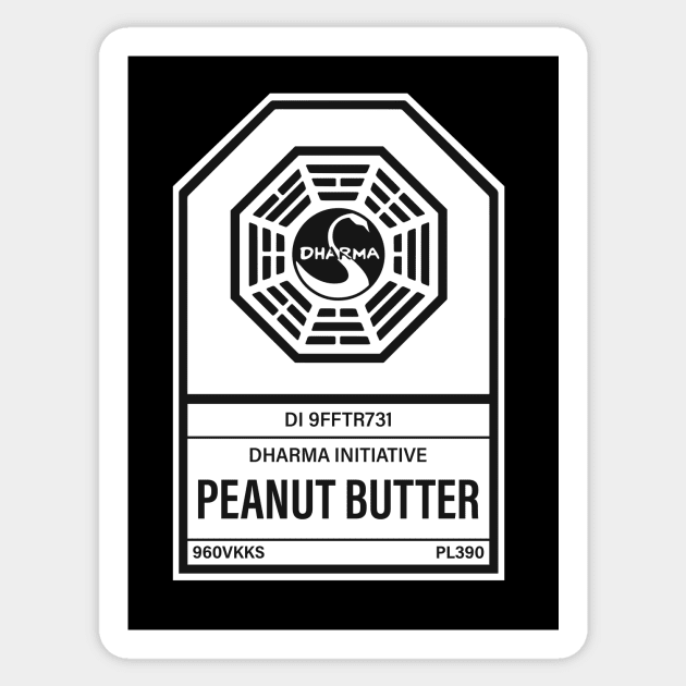 Dharma Initiative Peanut Butter Sticker by n23tees